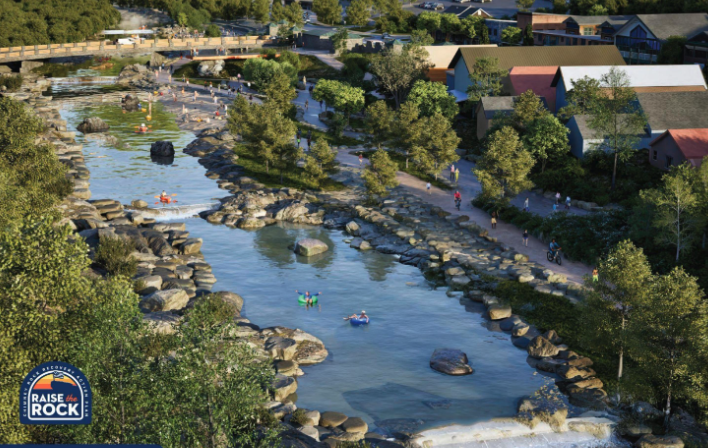 Raise The Rock raise the rock; rebuilding lake lure and chimney rock photo of river concept Bubba O'Leary's